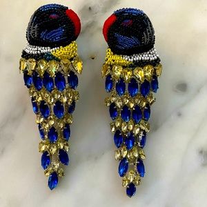Mignonne Gavigan beaded bird/parrot earrings! Worn once